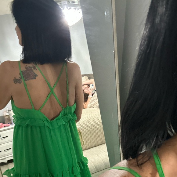 Flying Tomato Vibrant Green Strappy Maxi Dress - Picture 3 of 10